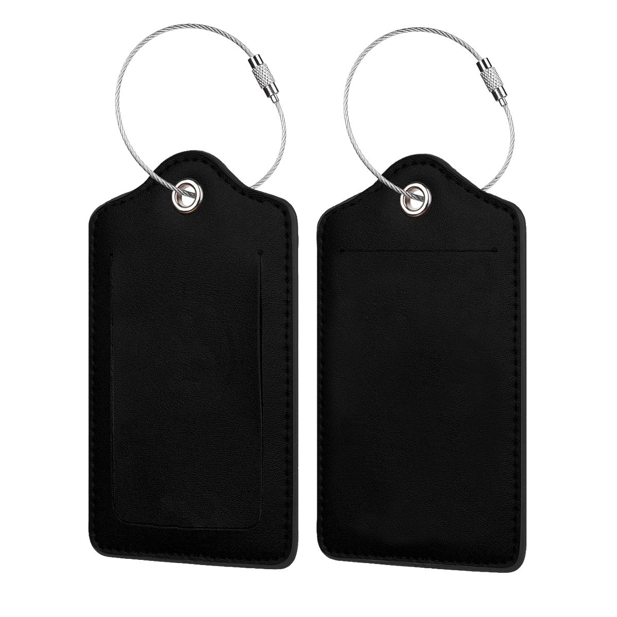 Leather luggage tag