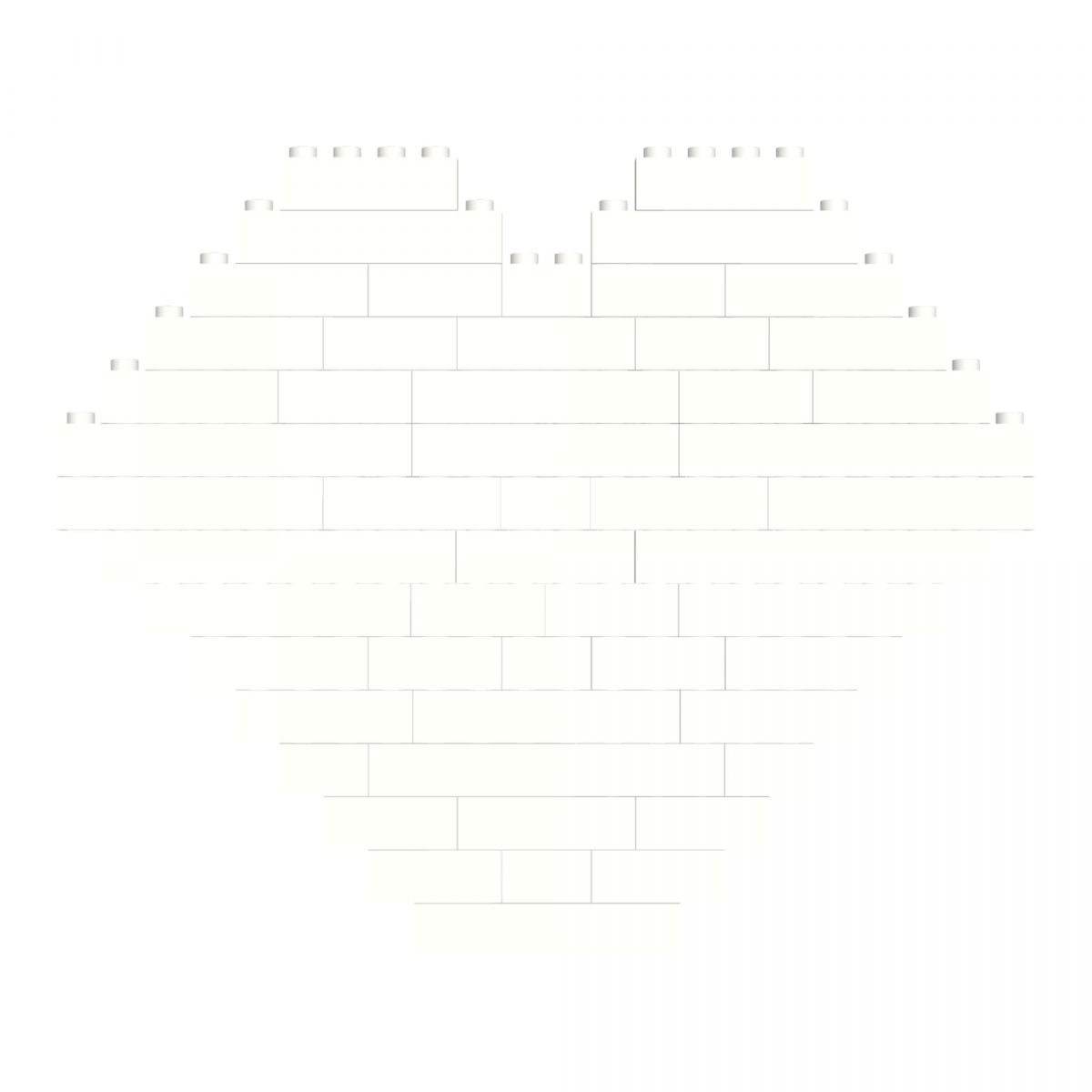 Building Brick Block Puzzle Heart Shaped