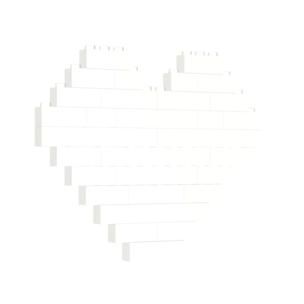 Building Brick Block Puzzle Heart Shaped