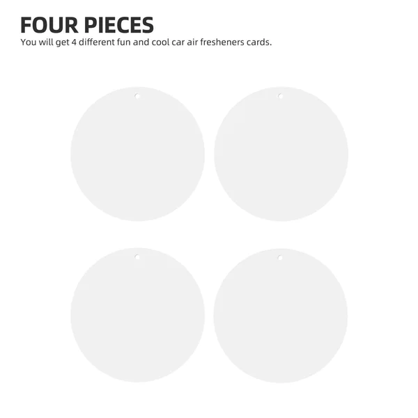 Car Air Fresheners Cards Set of 4 Pieces