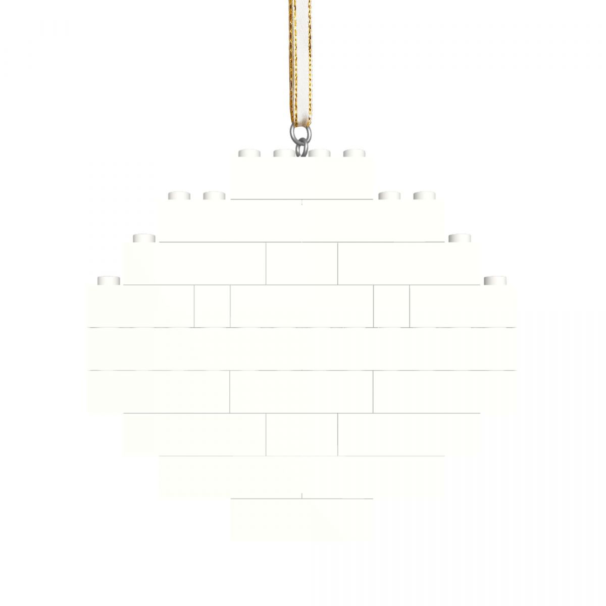 Building Brick Block Puzzle Lozenge Shaped Ornament