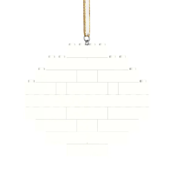 Building Brick Block Puzzle Lozenge Shaped Ornament