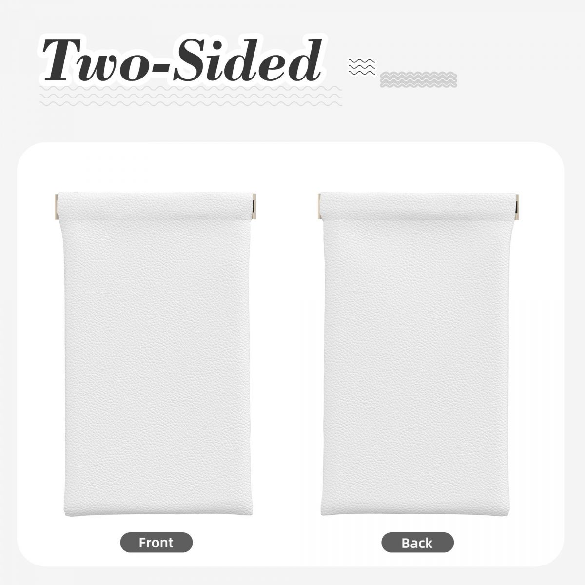 Portable Squeeze Top Leather Glasses Case