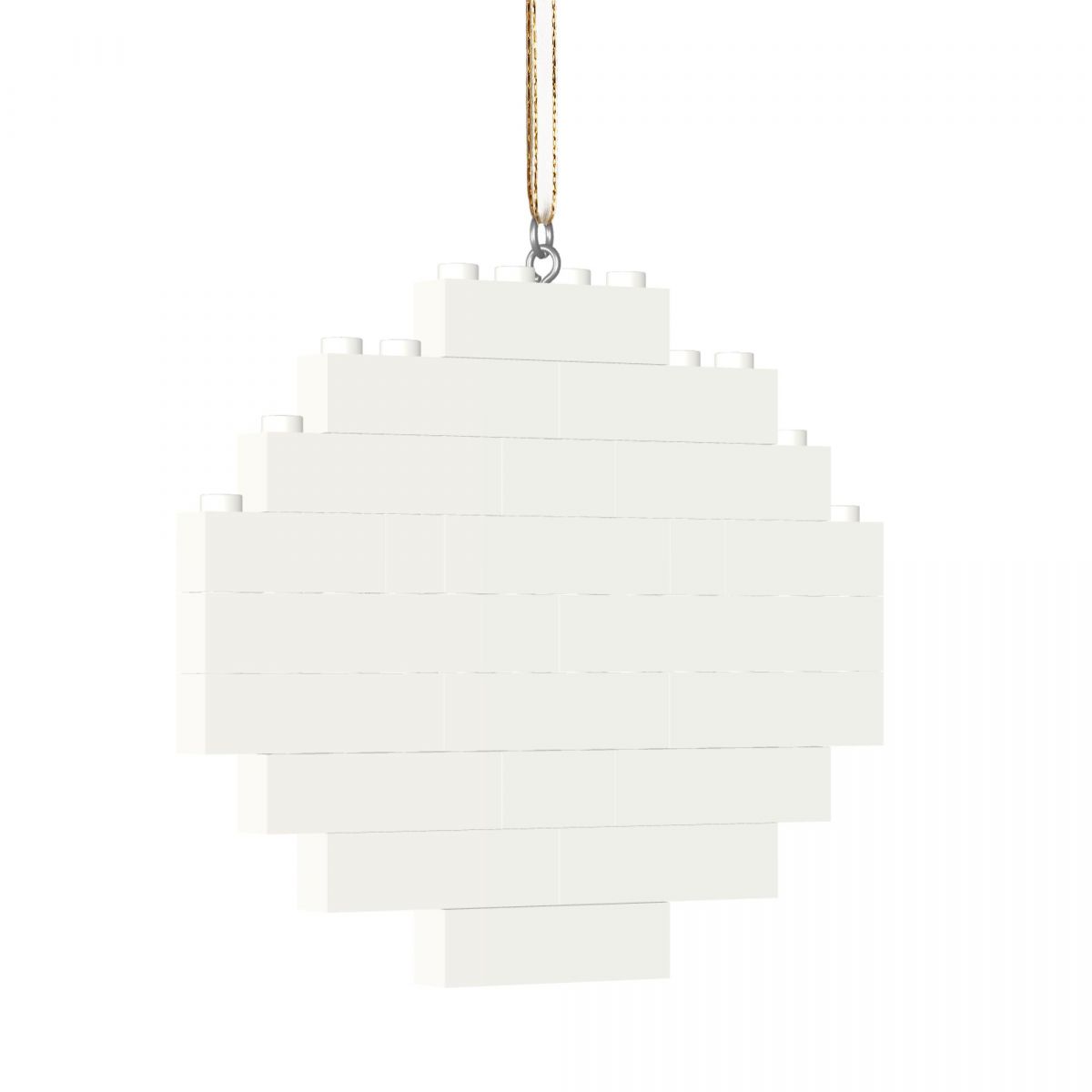 Building Brick Block Puzzle Lozenge Shaped Ornament