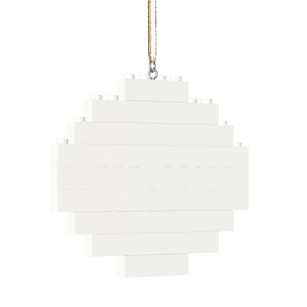 Building Brick Block Puzzle Lozenge Shaped Ornament