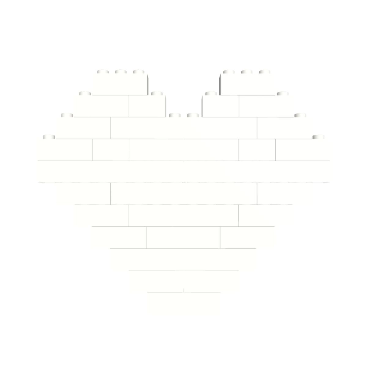 Building Brick Block Puzzle Heart Shaped