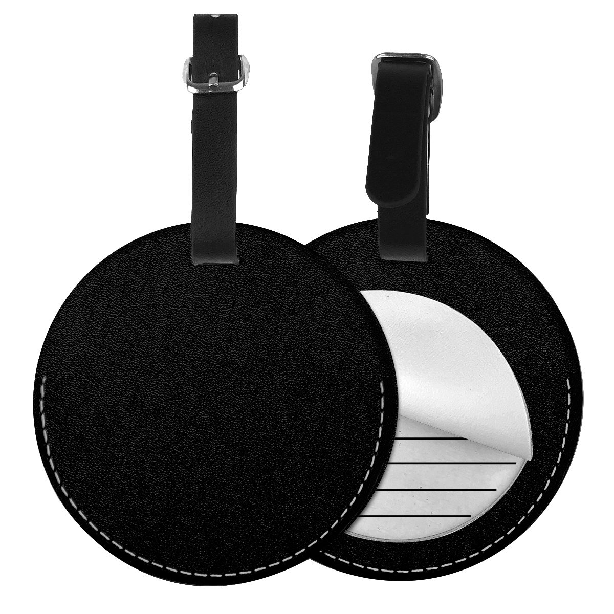 Round luggage tag