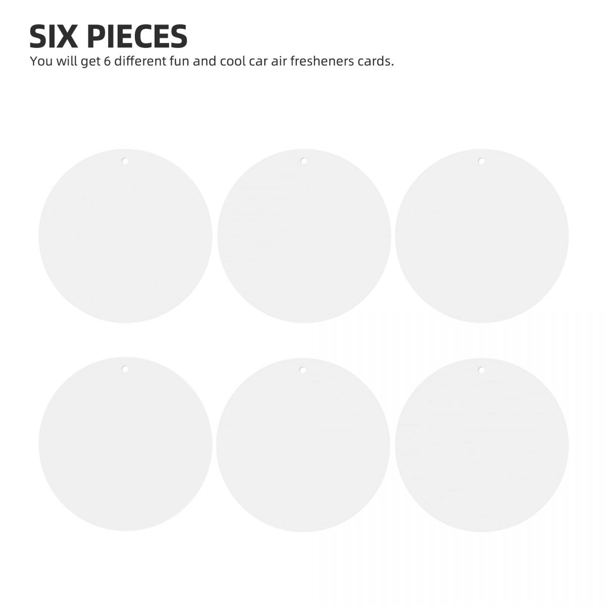 Car Air Fresheners Cards Set of 6 Pieces