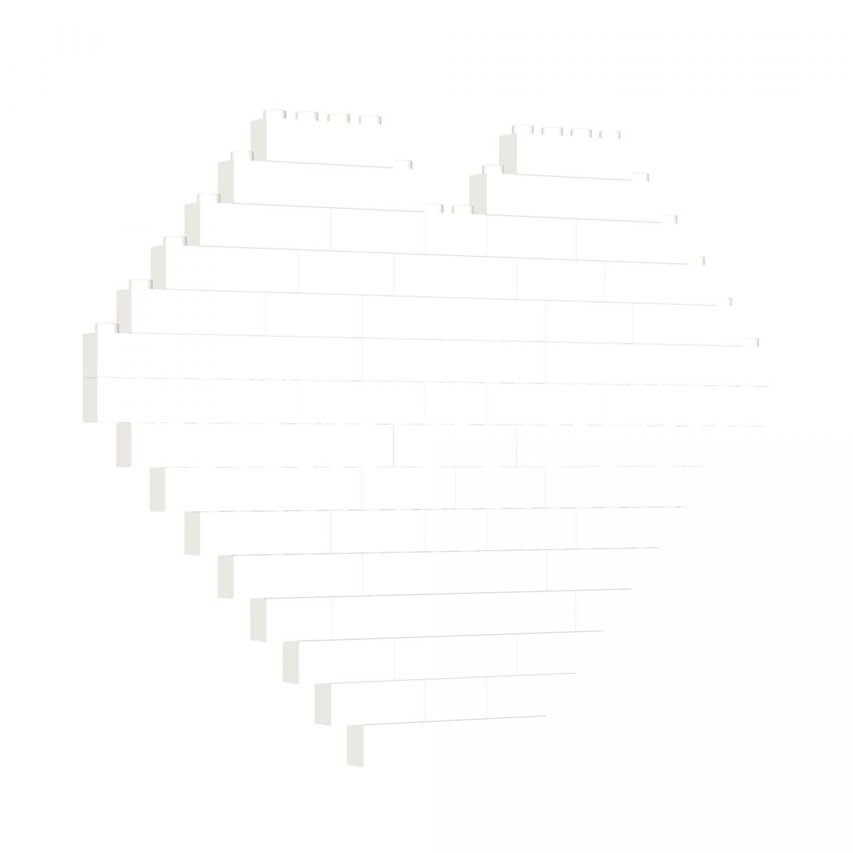 Building Brick Block Puzzle Heart Shaped